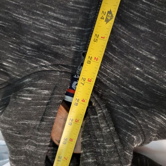 Phat Farm Mens Hoodie Large Full-Zip Black Grey Heavyweight Pockets Pre Owned - Picture 14 of 14